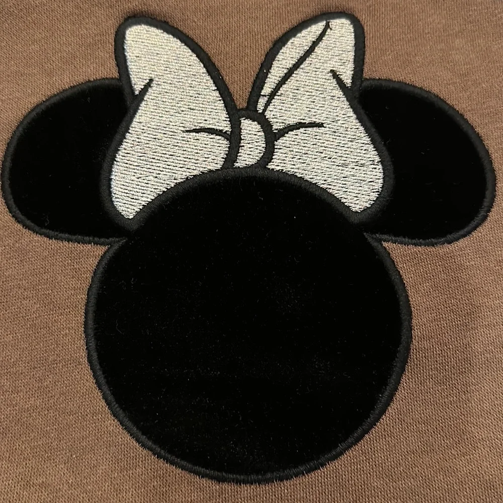 BABY GAP - Girls Disney Velour Minnie Mouse Face with Sparkly Gold Bow Dress